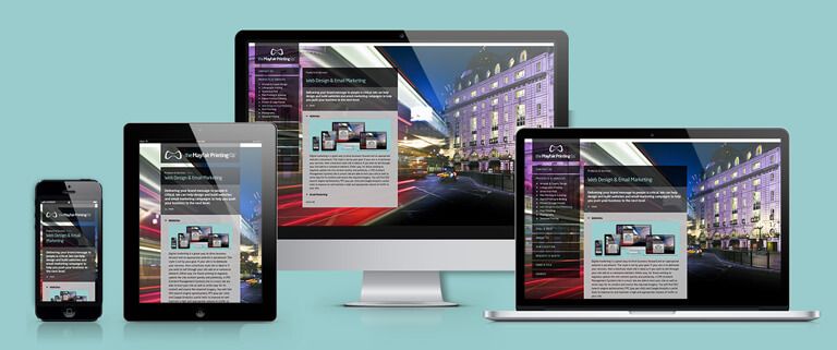 Muliple sized responsive website example image